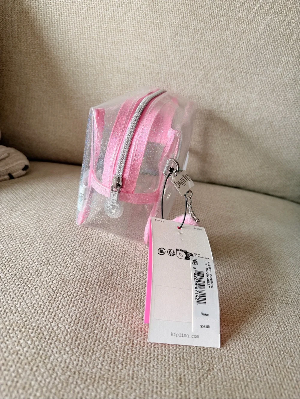 Kipling transparent pouch
